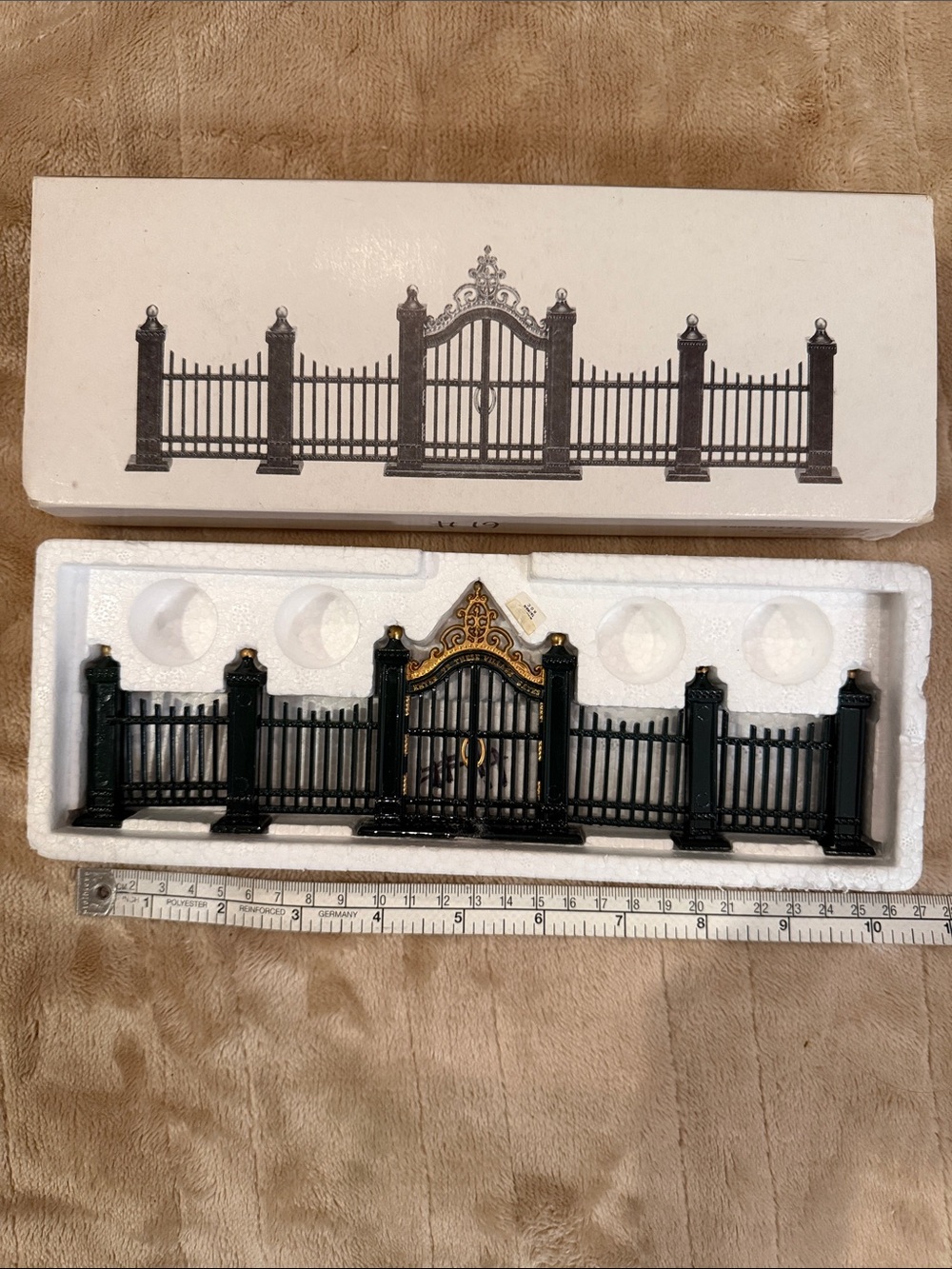 Department 56 Ornate Black and Gold Decorative Wall Gate Accent for Christmas